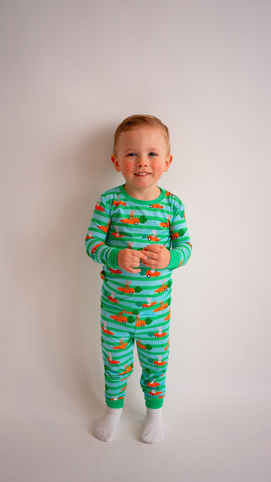 Hoppy Wheels Two-Piece Bamboo Pajamas
