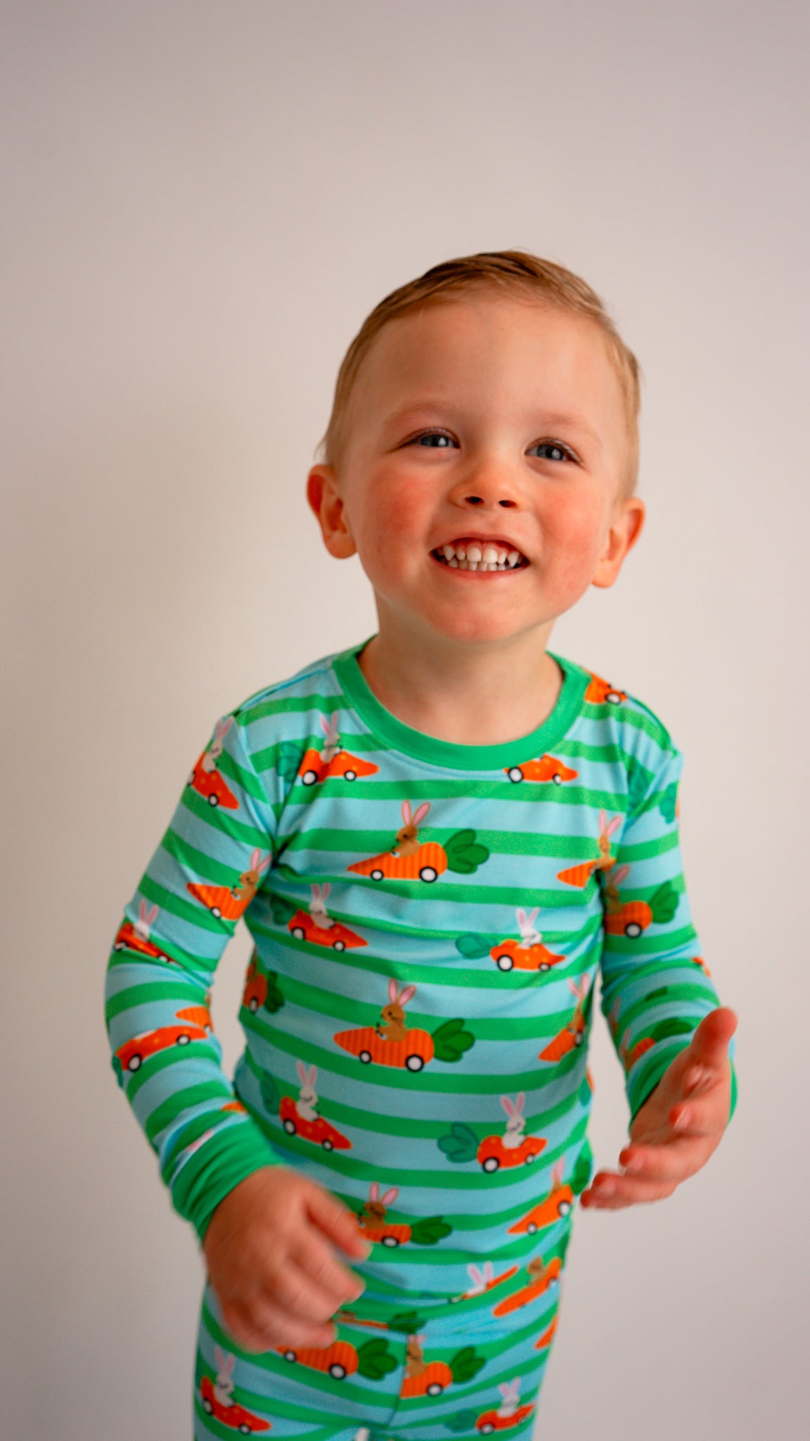Hoppy Wheels Two-Piece Bamboo Pajamas