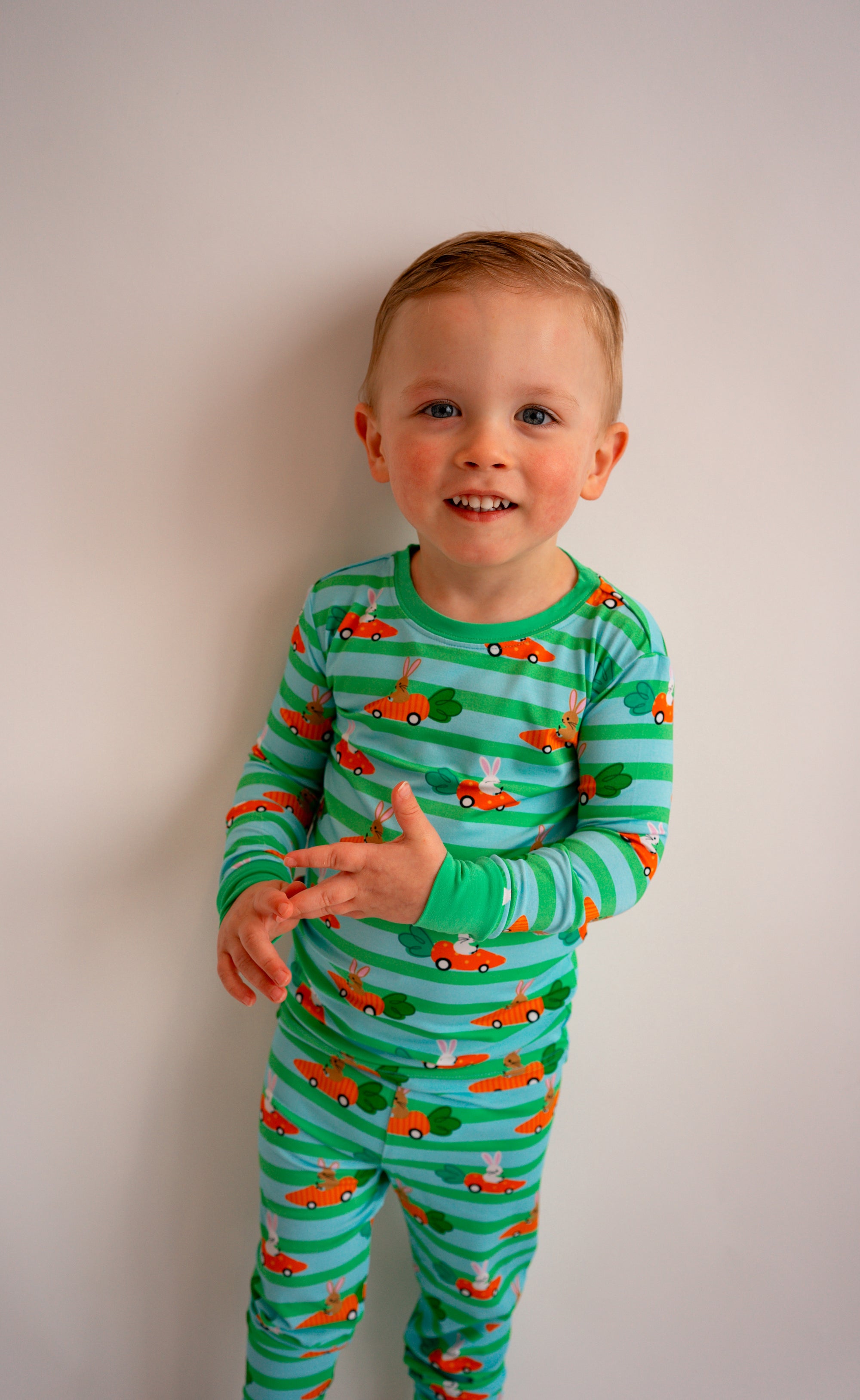 Hoppy Wheels Two-Piece Bamboo Pajamas