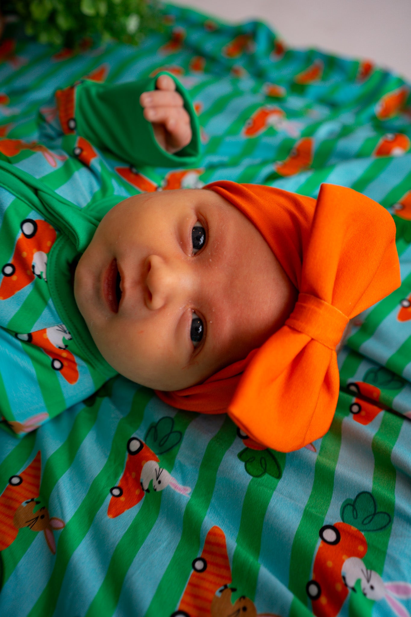 Easter Orange Luxe Bow