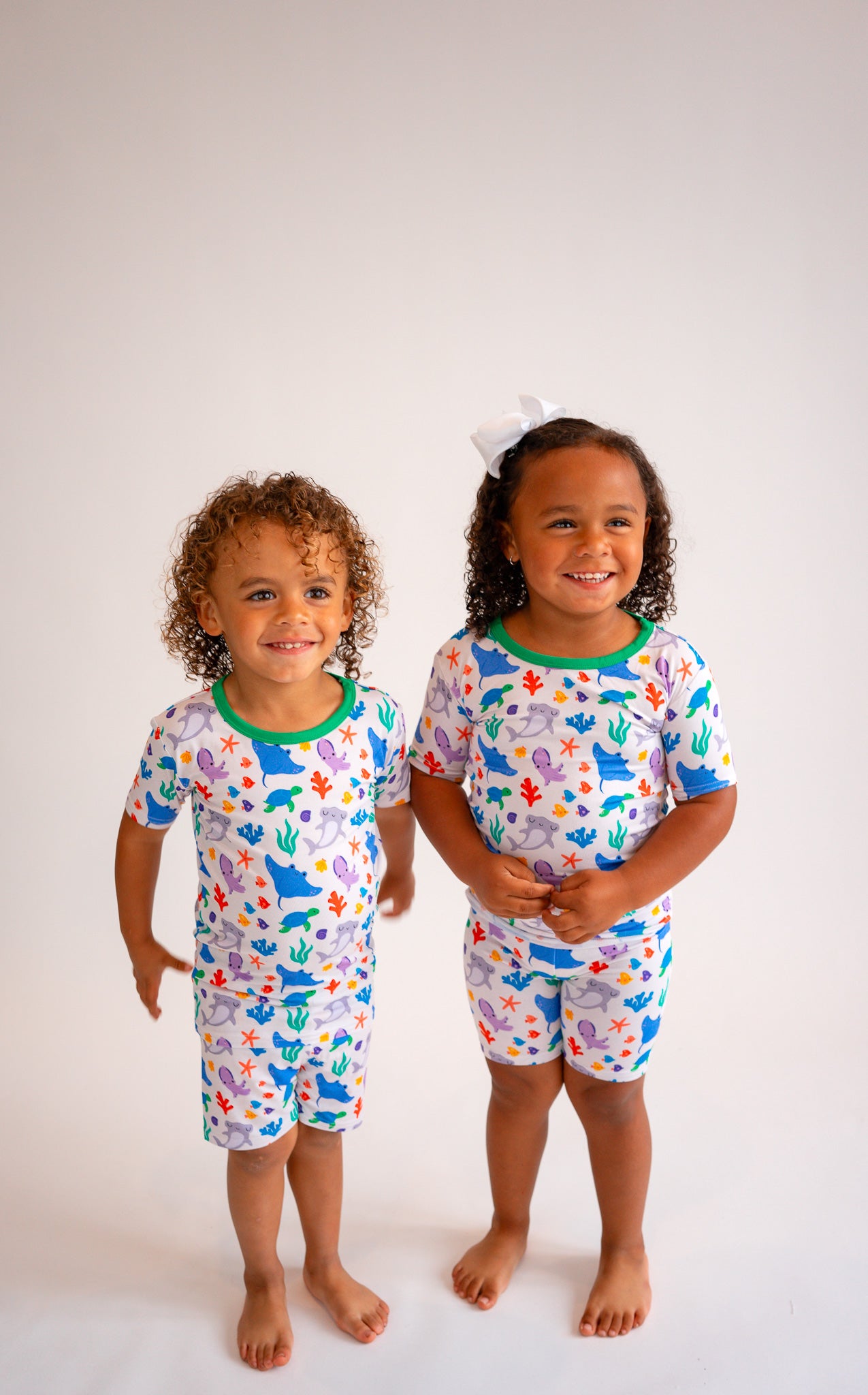 Ocean Animal "SEAS the day" Two Piece Short Sleeve & Shorts