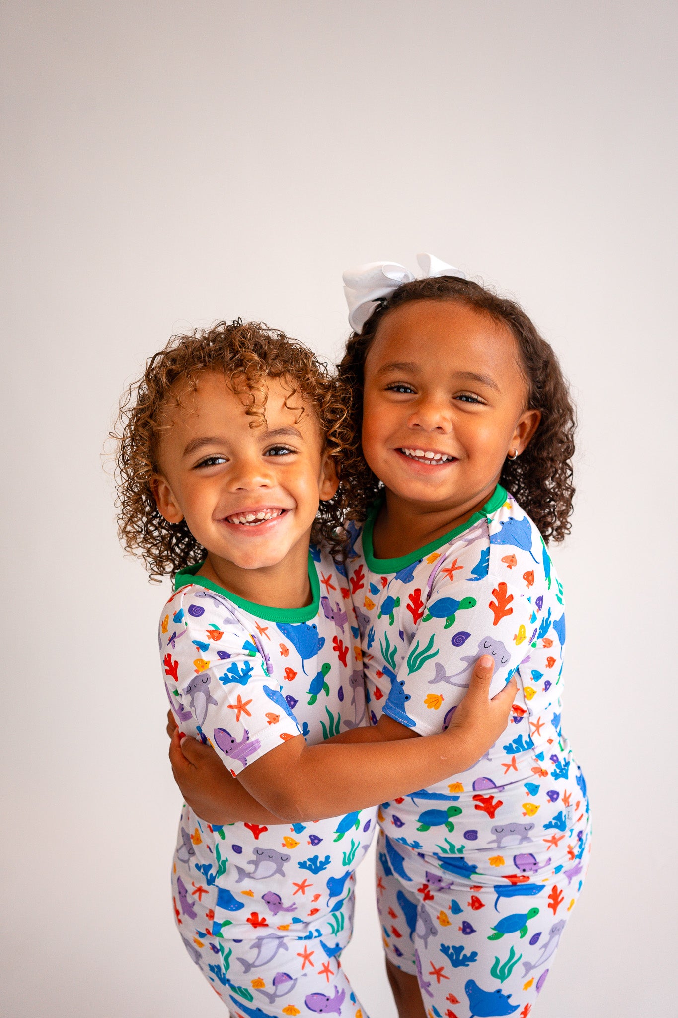 Ocean Animal "SEAS the day" Two Piece Short Sleeve & Shorts