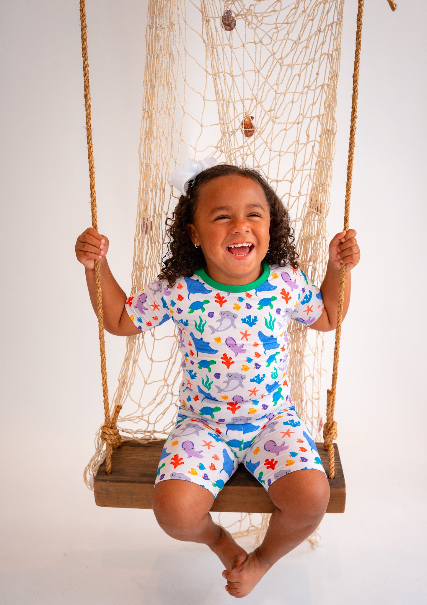 Ocean Animal "SEAS the day" Two Piece Short Sleeve & Shorts