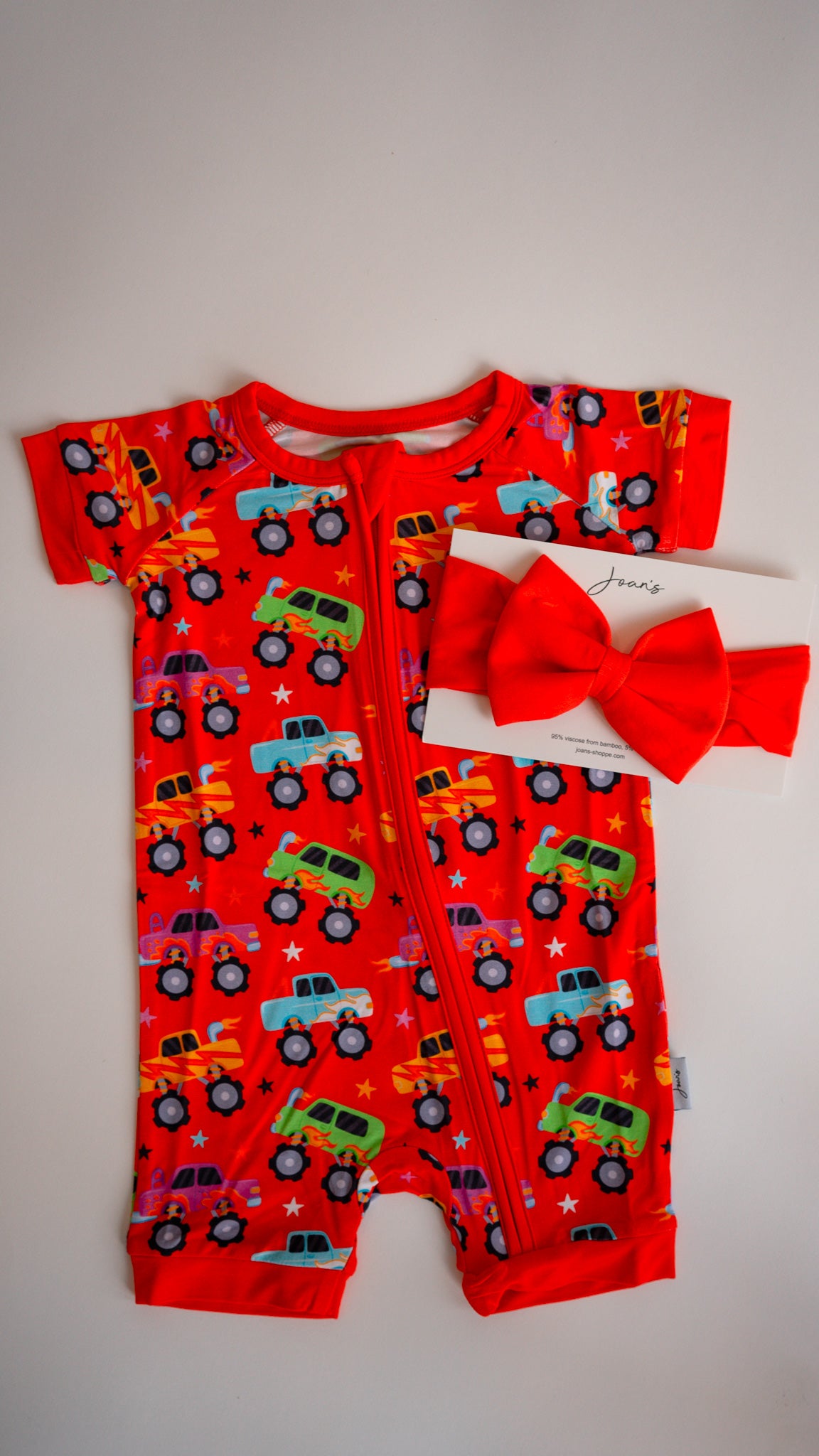 Monster Jammies Red Luxe Bow