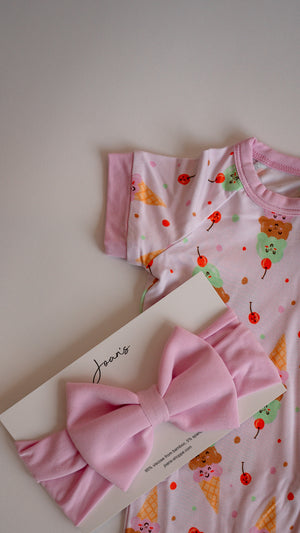 Ice Cream Pink Luxe Bow