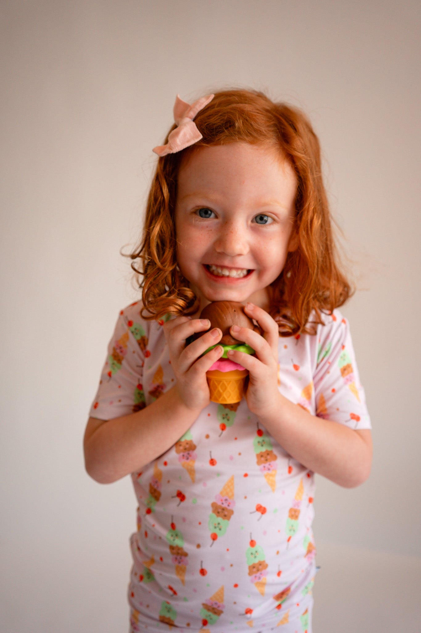Ice Cream Sundae Snuggles Two-Piece Short Sleeve and Shorts
