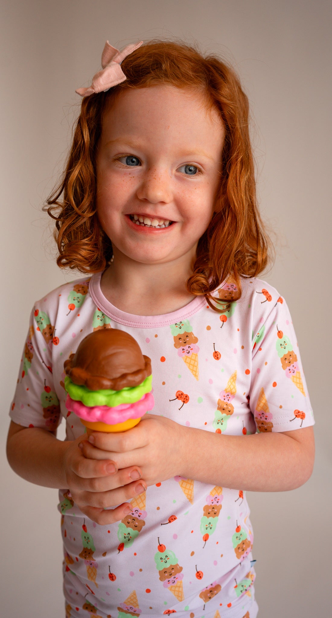 Ice Cream Sundae Snuggles Two-Piece Short Sleeve and Shorts