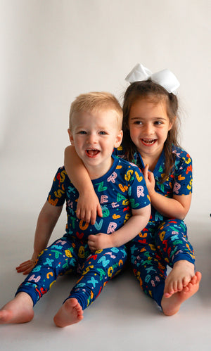 Alphabet "A to Zzz" Two Piece Pajamas