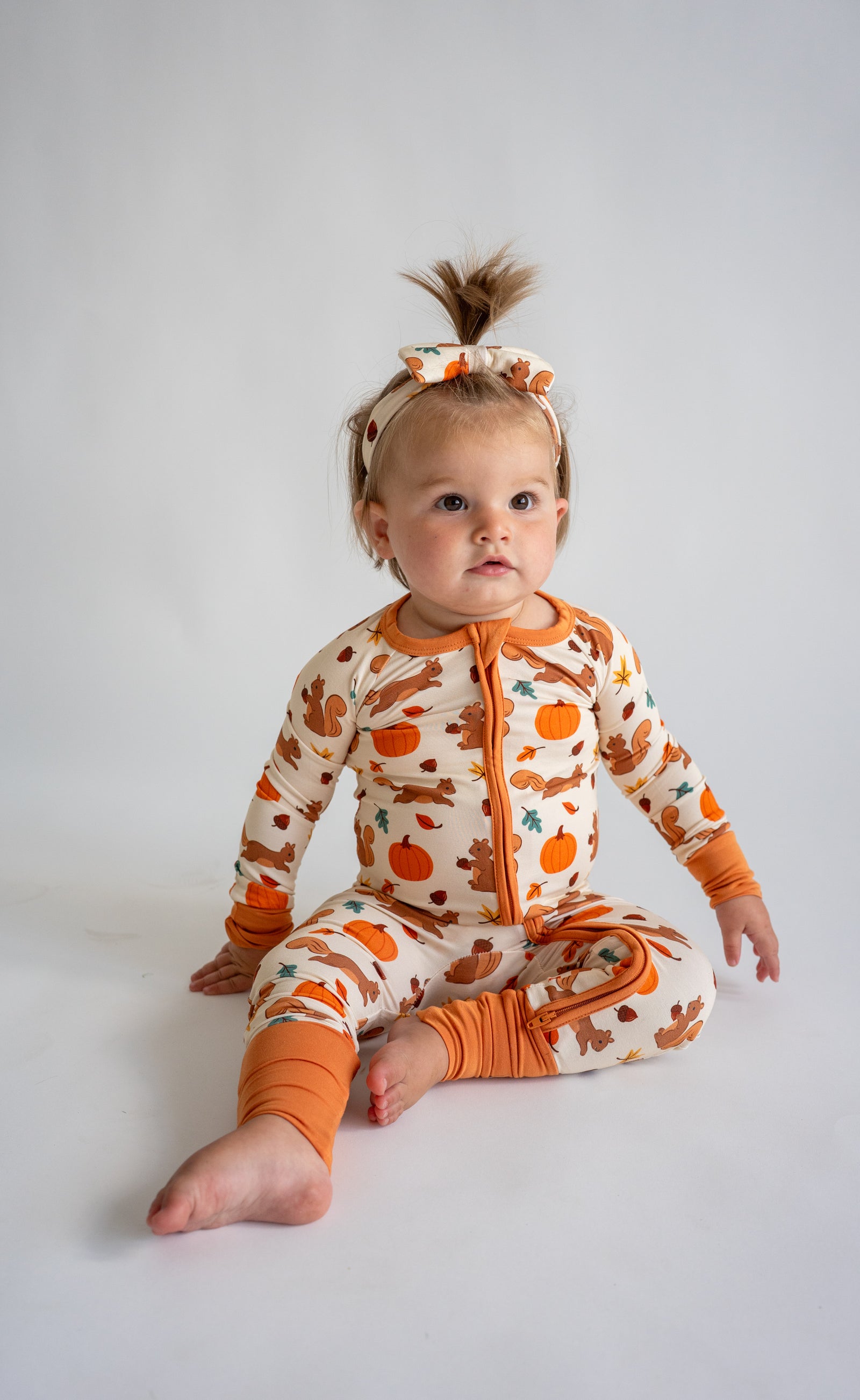 Pumpkin "Oh, nuts it's bedtime!"  Luxe Bow
