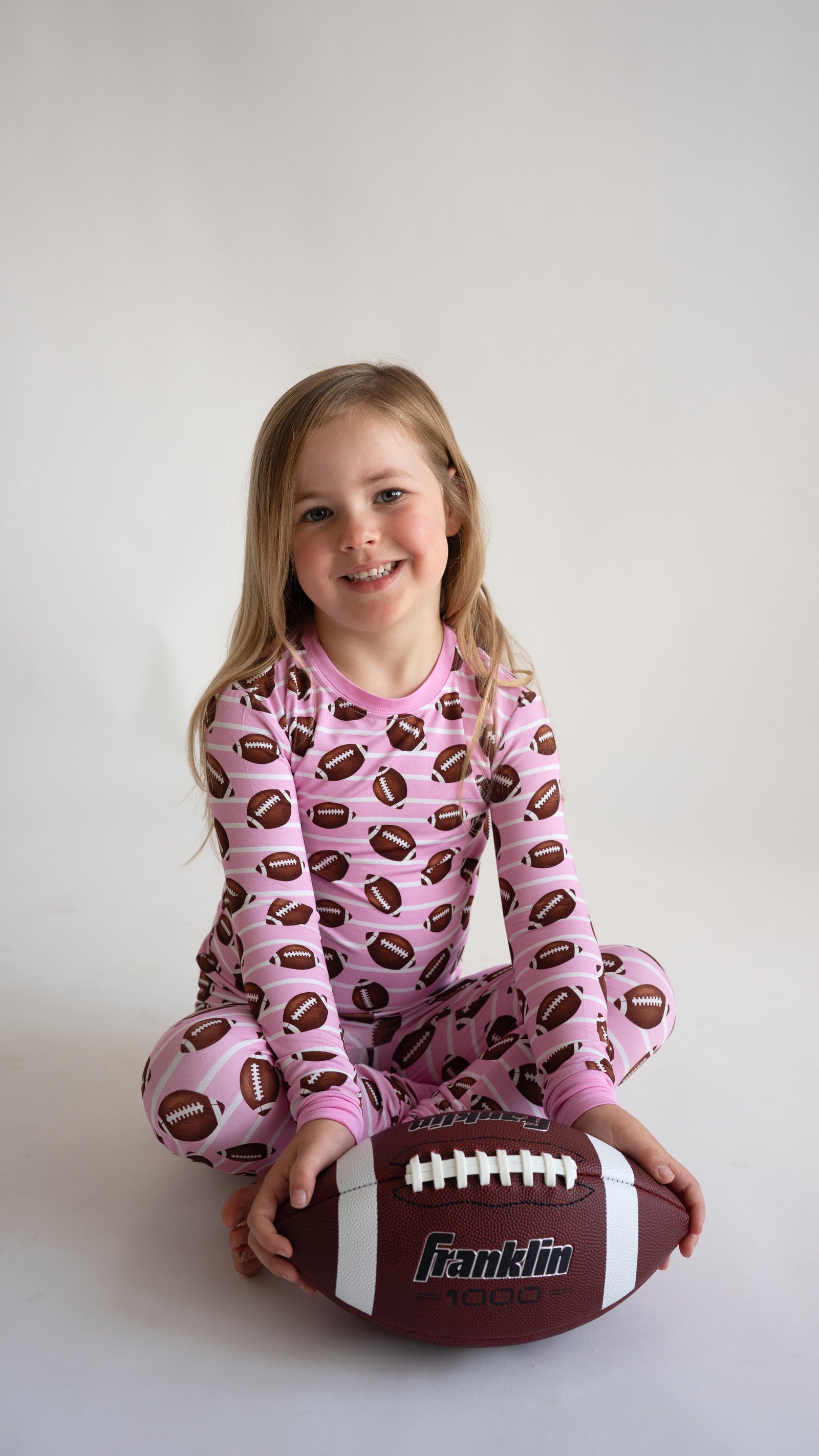 Girls Football Two-Piece Pajamas