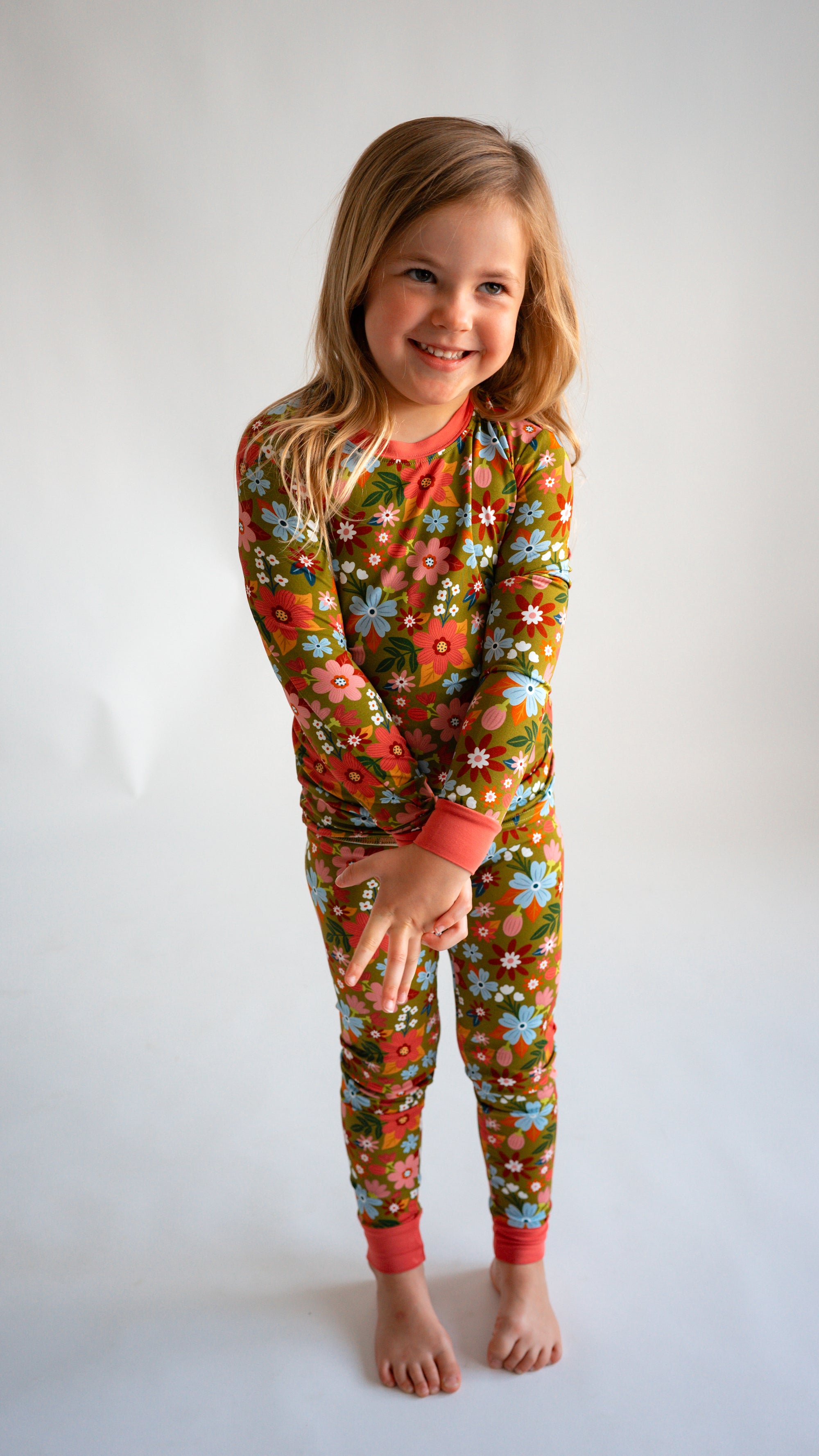 Fall Floral "Shades of Autumn"  Two-Piece Pajamas