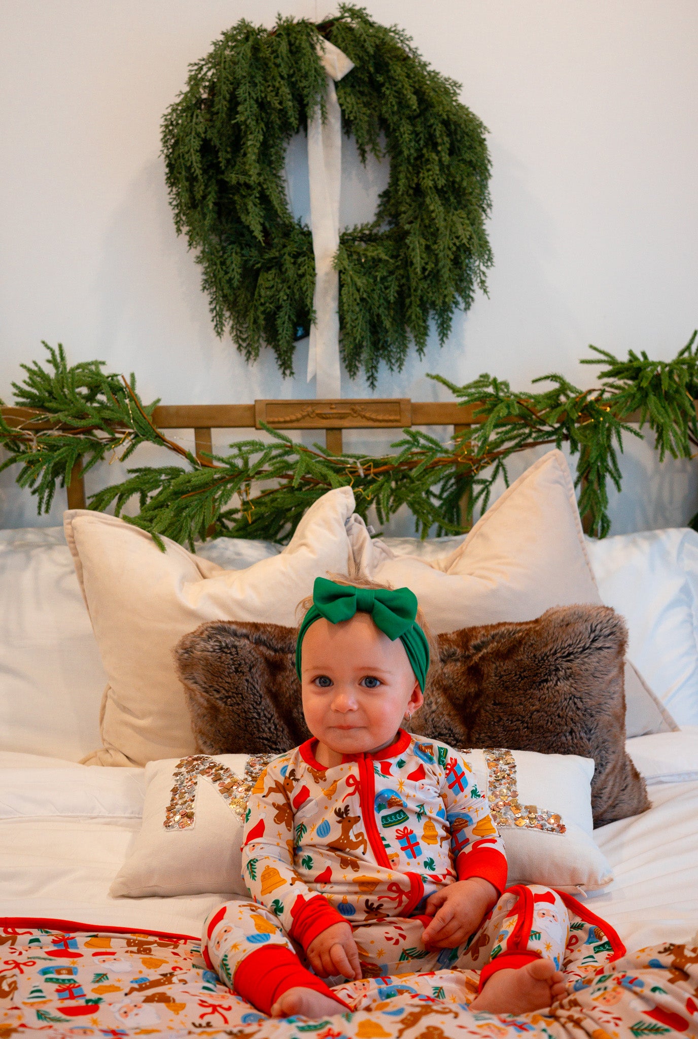 Christmas Classic Green Luxe Bow