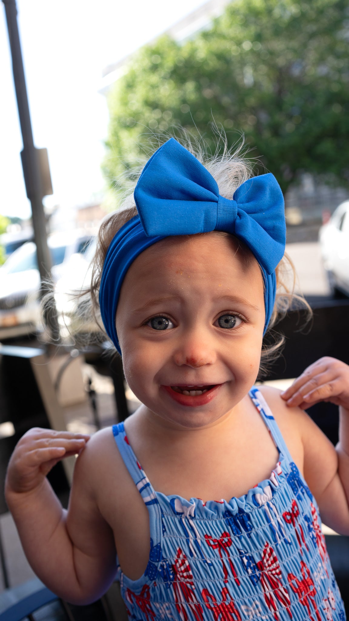 Fourth of July Blue Luxe Bow