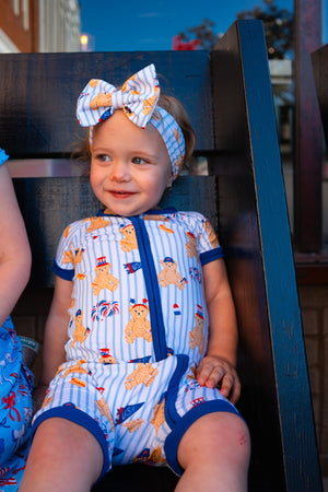 Fourth of July Bear Luxe Bow "All American Teddy"