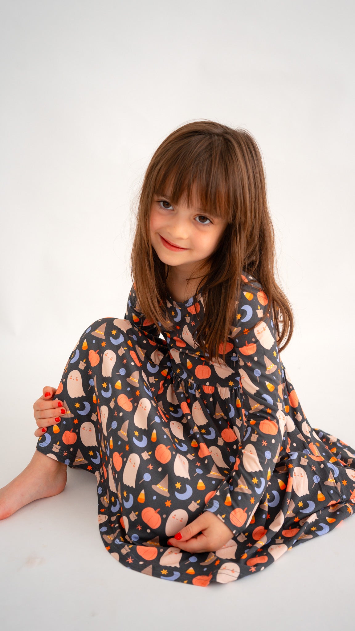 Halloween Long Sleeve Twirl Dress