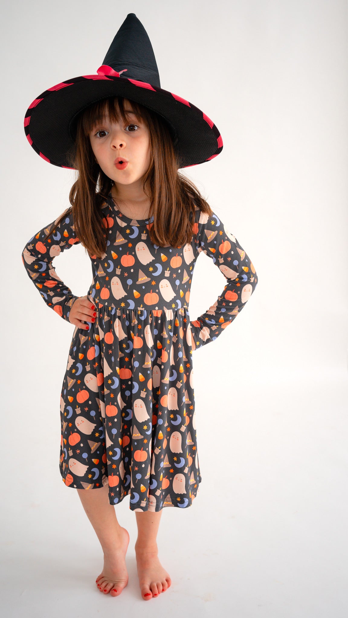 Halloween Long Sleeve Twirl Dress