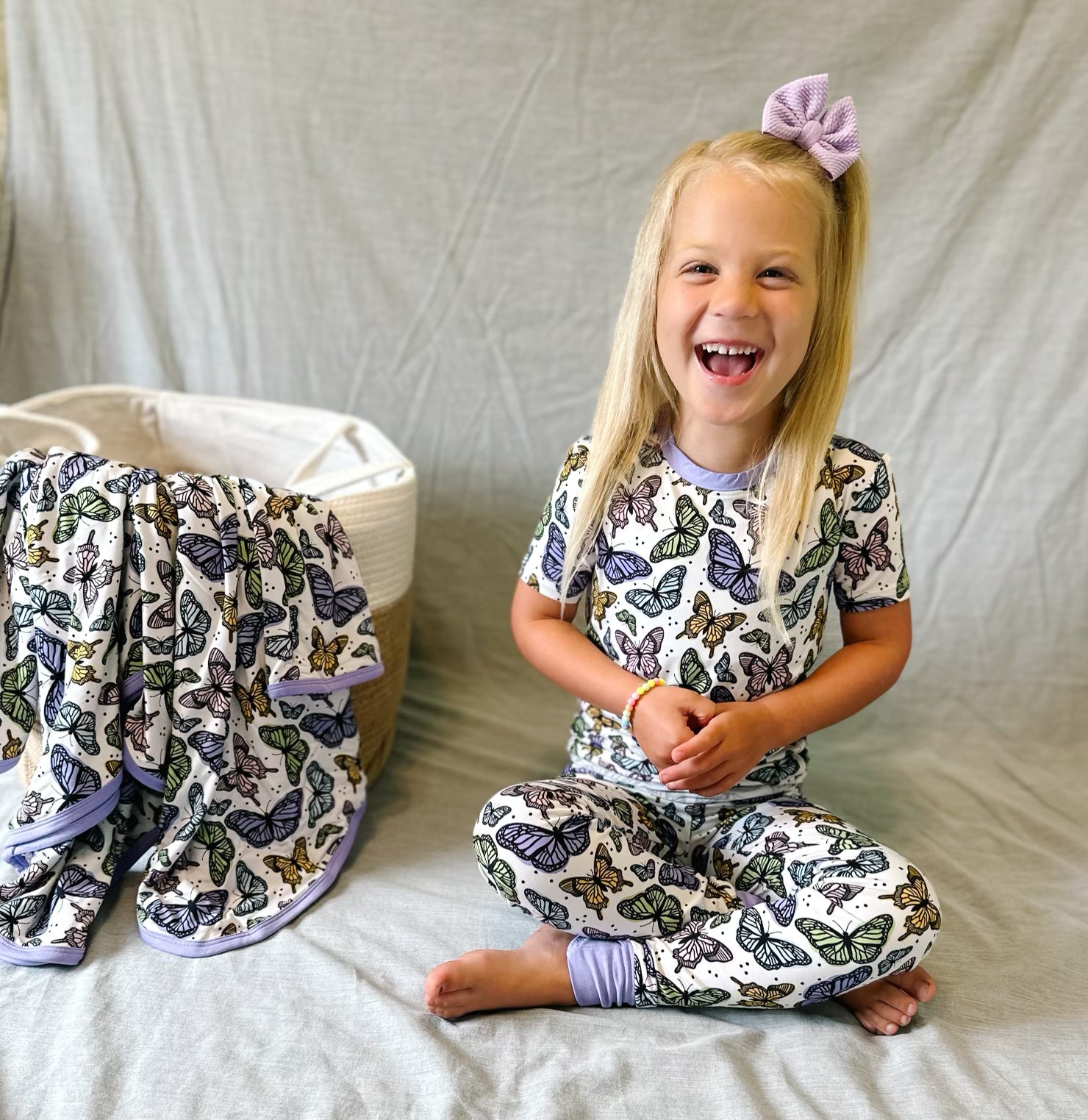 Butterfly Bamboo Two Piece Pjs