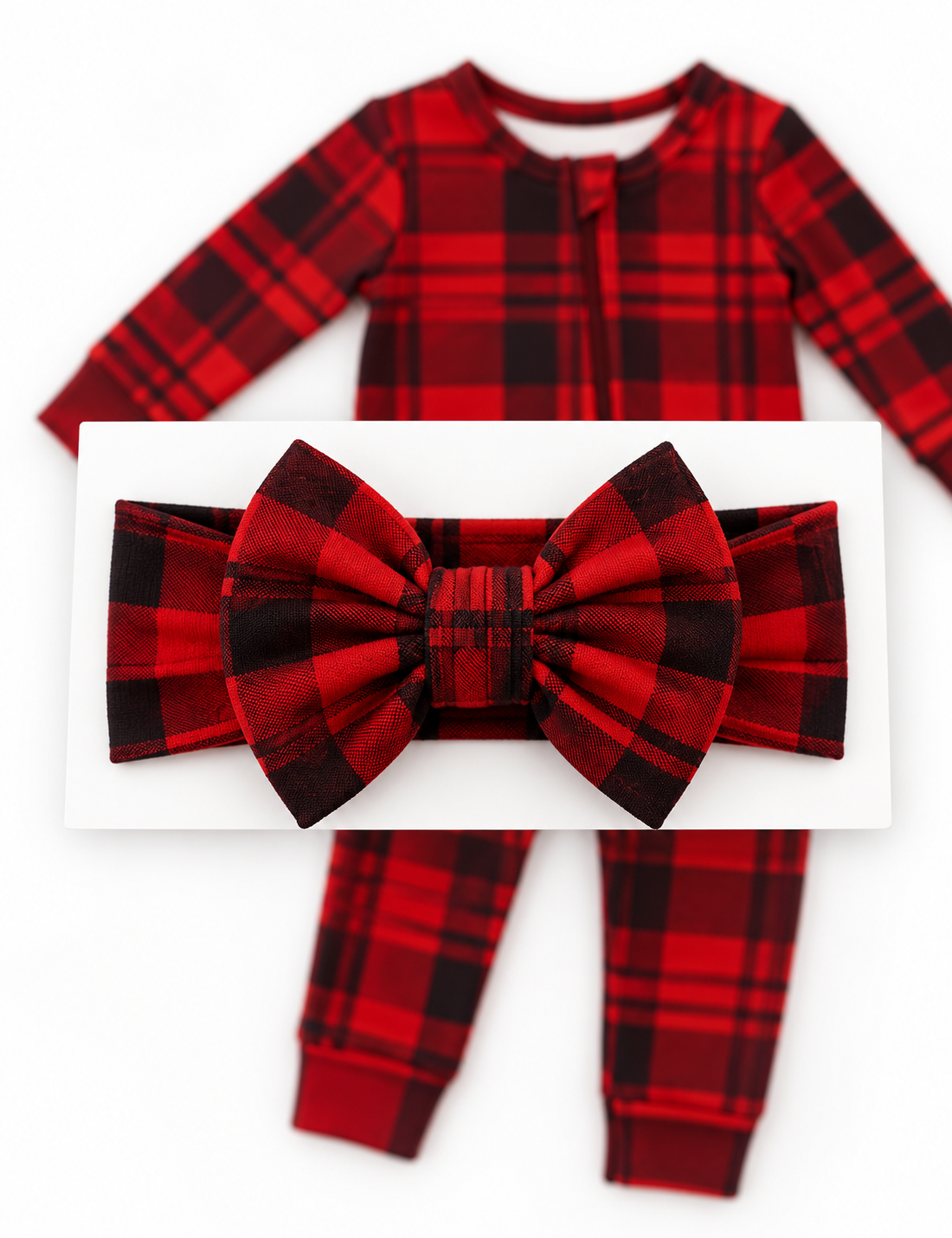 Plaid Christmas Luxe Bow