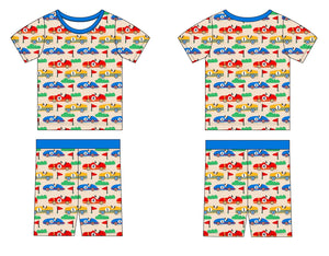 Vintage Cars Two Piece Pajamas