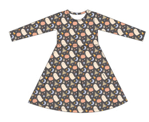 Halloween Long Sleeve Twirl Dress