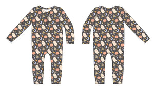 Halloween Long Sleeve Henley Romper