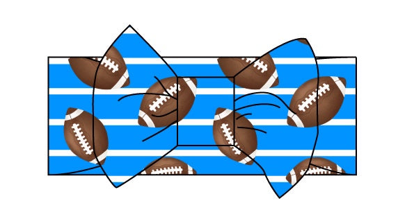 Blue Football Luxe Bow (pre-order)