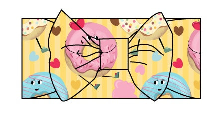 Yellow Birthday Donut Luxe Bow (Pre-Order -arrives in November)
