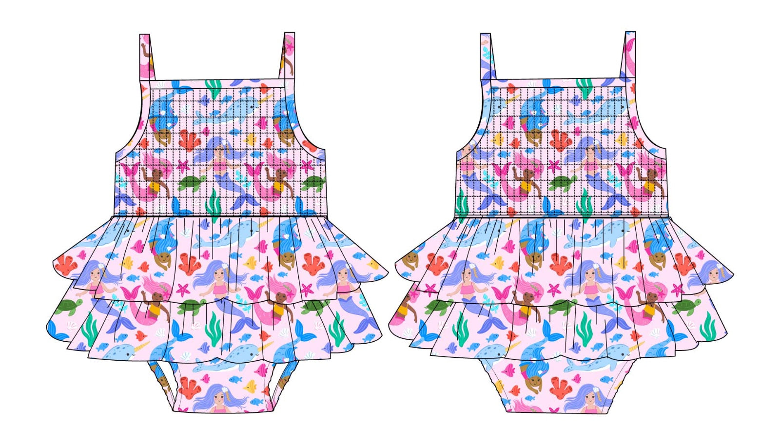 Mermaid Smocked Romper